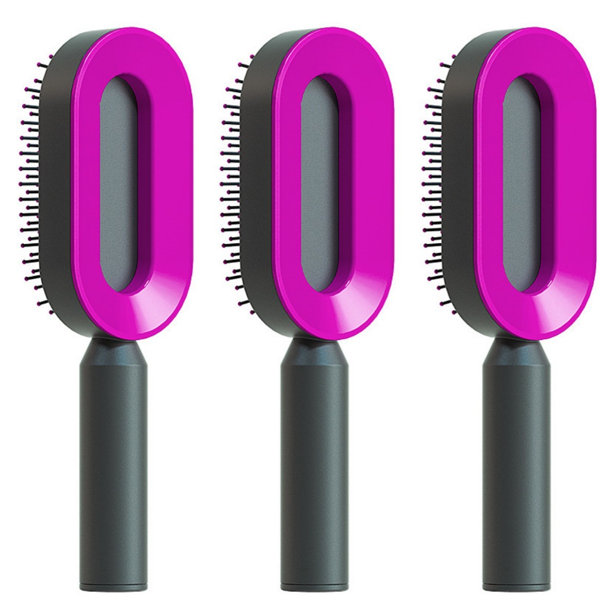 Zelfreinigende haarborstel voor vrouwen, één-toets reiniging, haaruitval, airbagmassage, hoofdhuidkam, antistatische haarborstel Nexora Store