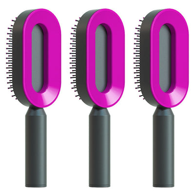 Zelfreinigende haarborstel voor vrouwen, één-toets reiniging, haaruitval, airbagmassage, hoofdhuidkam, antistatische haarborstel Nexora Store
