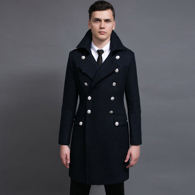 Double-row Retro Woolen Coat Man Nexora Store
