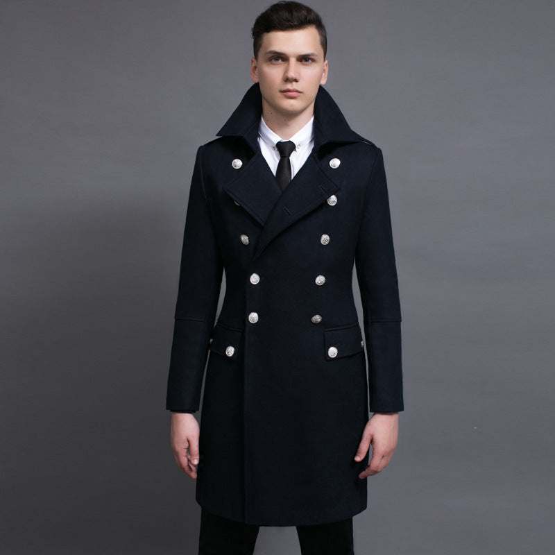 Double-row Retro Woolen Coat Man Nexora Store