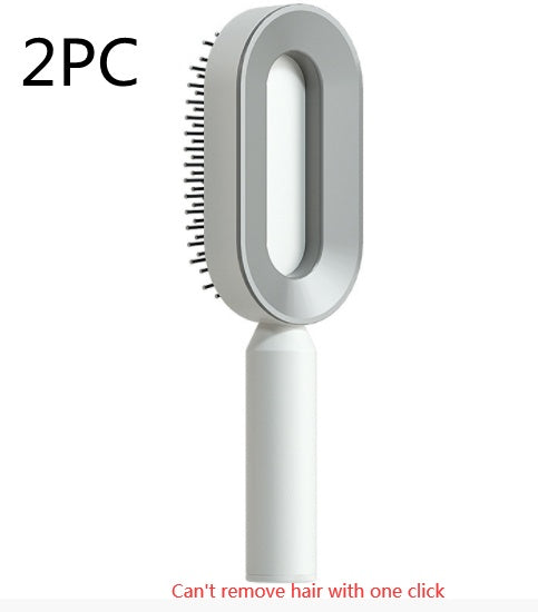 Zelfreinigende haarborstel voor vrouwen, één-toets reiniging, haaruitval, airbagmassage, hoofdhuidkam, antistatische haarborstel Nexora Store