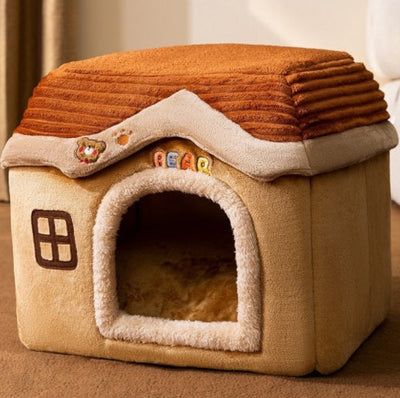 Opvouwbaar hondenhuis, kattenbed, wintervilla, slaapkennel, verwijderbaar nest, warme, afgesloten grot, bank, huisdierbenodigdheden Nexora Store