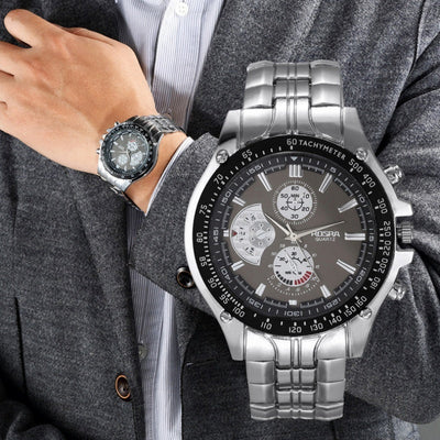 Originele herenhorloges roestvrij staal lichtgevende kalenderweergave quartz horloge voor heren mode sport herenhorloge Nexora Store
