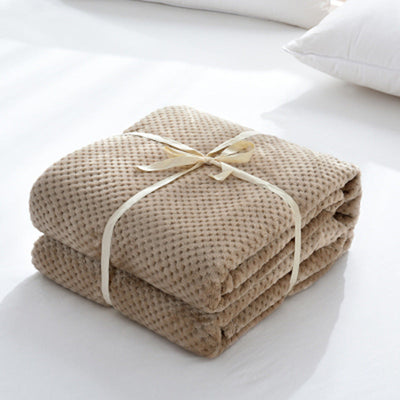Household Simple Solid Color Coral Fleece Blanket Nexora Store