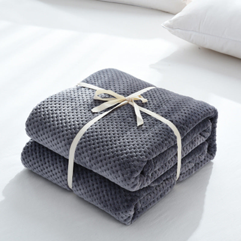 Household Simple Solid Color Coral Fleece Blanket Nexora Store