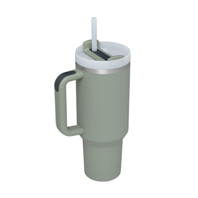 40 Oz Tumbler met handvat, rietje, geïsoleerd, roestvrij staal, morsbestendig, vacuüm koffiebeker, beker met deksel, taps toelopende mok, cadeaus voor Valentijnsliefhebbers, geschikt voor in de auto, sportschool, kantoor, reizen Ritchy's Shop