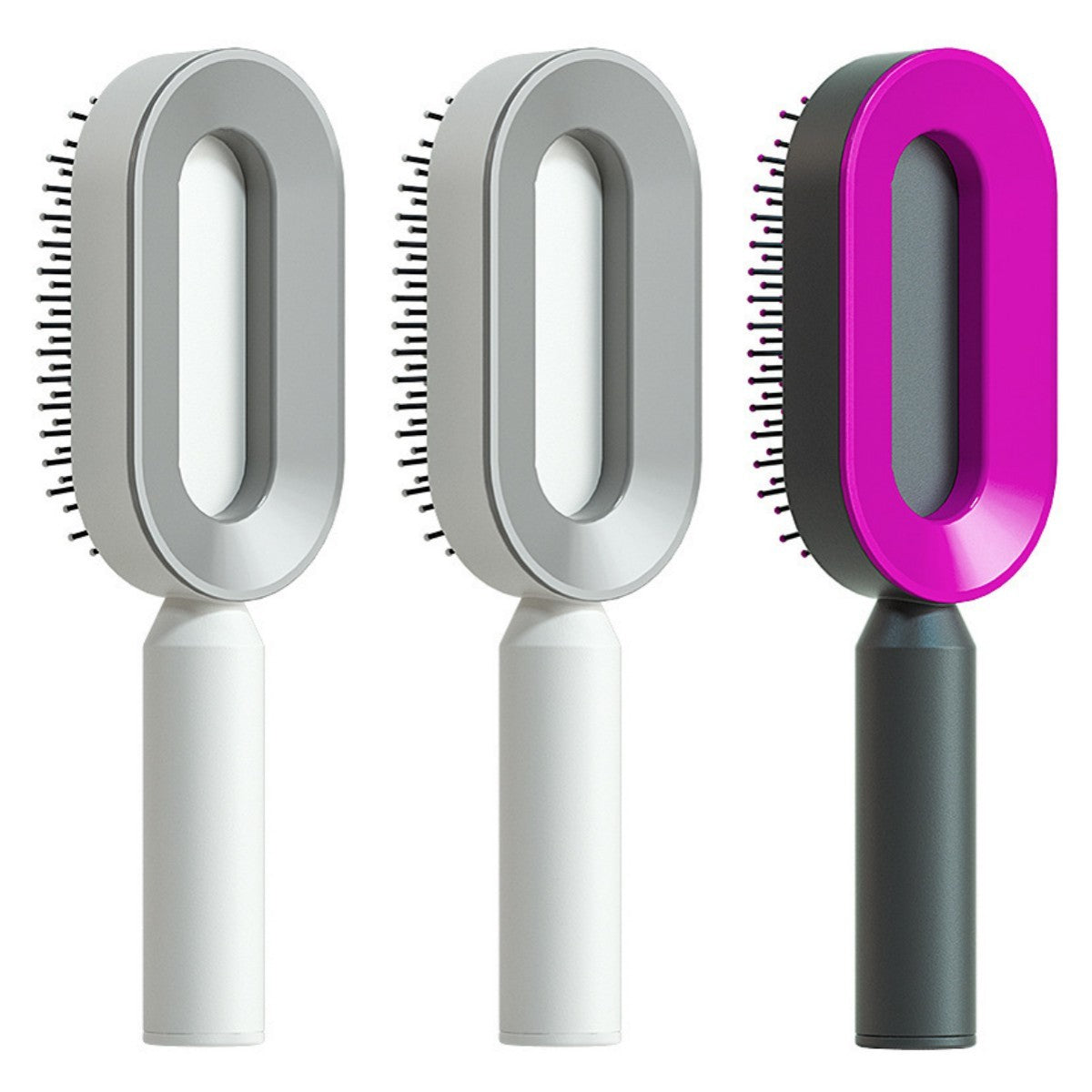 Zelfreinigende haarborstel voor vrouwen, één-toets reiniging, haaruitval, airbagmassage, hoofdhuidkam, antistatische haarborstel Nexora Store