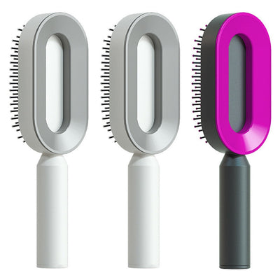Zelfreinigende haarborstel voor vrouwen, één-toets reiniging, haaruitval, airbagmassage, hoofdhuidkam, antistatische haarborstel Nexora Store
