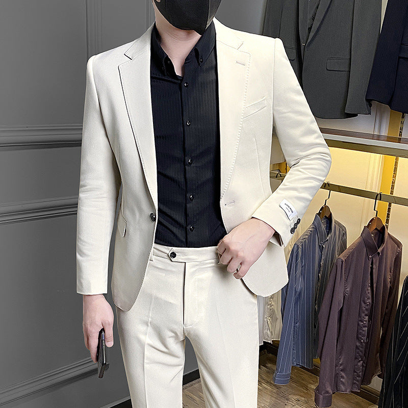 Herenpak in Koreaanse stijl, slim fit, zakelijk pak, casual pak Nexora Store