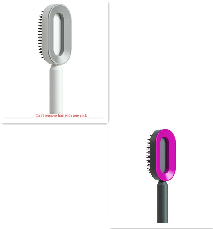 Zelfreinigende haarborstel voor vrouwen, één-toets reiniging, haaruitval, airbagmassage, hoofdhuidkam, antistatische haarborstel Nexora Store