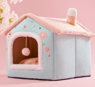 Opvouwbaar hondenhuis, kattenbed, wintervilla, slaapkennel, verwijderbaar nest, warme, afgesloten grot, bank, huisdierbenodigdheden Nexora Store