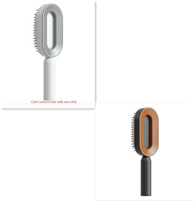 Zelfreinigende haarborstel voor vrouwen, één-toets reiniging, haaruitval, airbagmassage, hoofdhuidkam, antistatische haarborstel Nexora Store