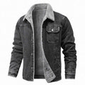 Retro revers losse katoenen jas fleece gevoerde verdikking denim jas Ritchy's Shop