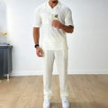 Mode Casual Polo Korte Mouw Overhemd Broek Tweedelig Set Herenpak Ritchy's Shop