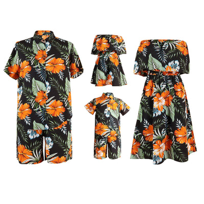 Een gezin van 4 vakantie reizen familie Hawaii ouder-kind pak Nexora Store