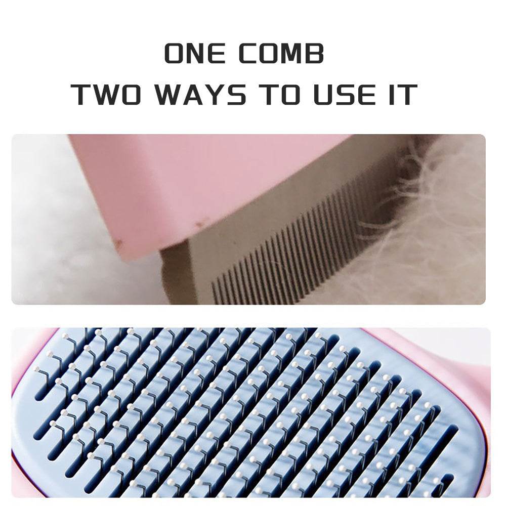 Hondenborstel voor het ontwarren van grote honden met comfortabele grip en ontklitkam voor efficiënte vachtverzorging