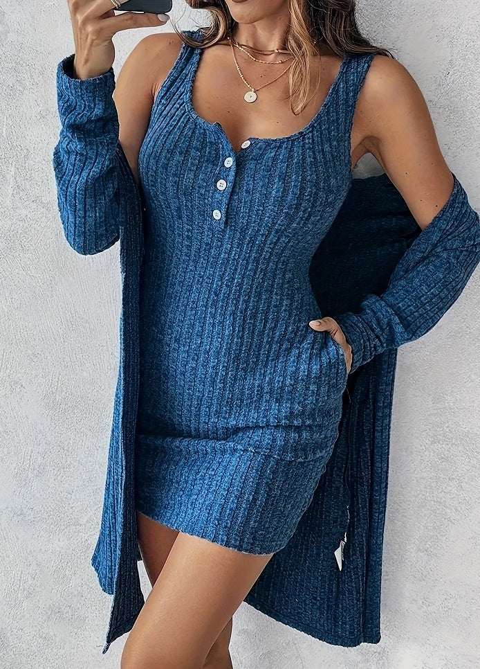 Op maat gemaakte effenkleurige vestrok met pitstrepen voor dameskleding Ritchy's Shop