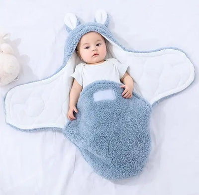 Superzachte babyslaapzak, zachte fleece, pasgeboren deken, inbakerdekens, unisex babywikkeldoek voor pasgeboren jongens en meisjes met hoofdbeschermende en hoofdondersteunende functie, draagbare inbakerslaapzak Ritchy's Shop