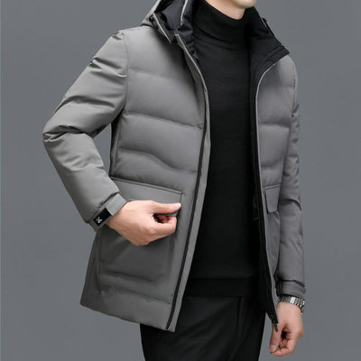 Dikke donsjas heren korte afneembare muts warm Nexora Store
