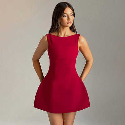 Sexy nauwsluitende jurk zonder rug Zomer mouwloze korte jurken Nexora Store