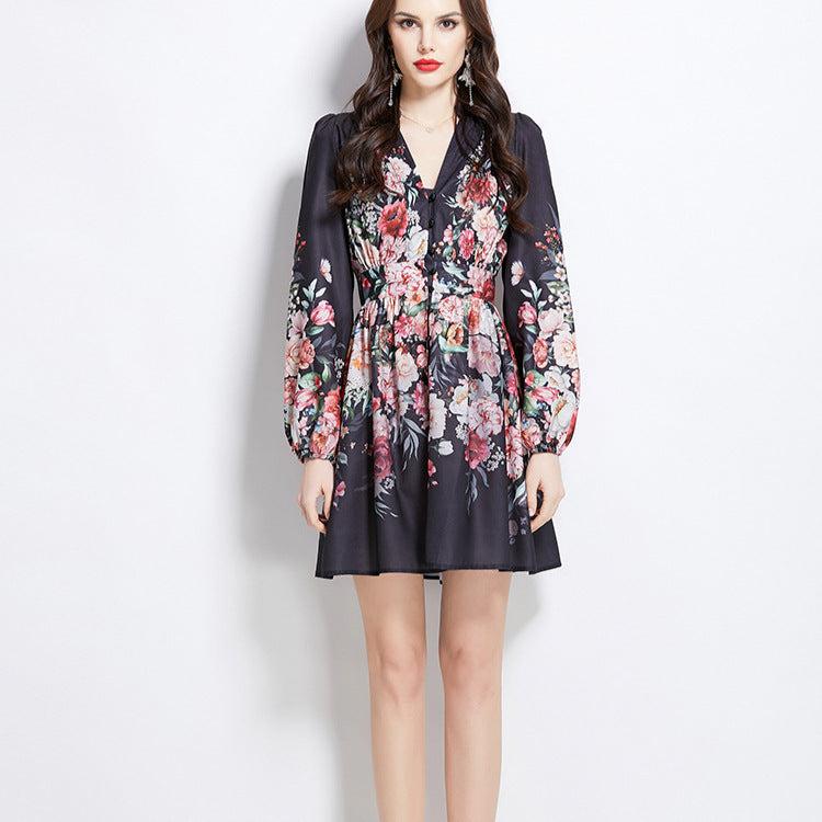 Franse Retro Mode Jurk Vrouwen Nexora Store