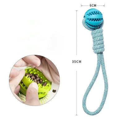 Hondenspeelgoed, Interactieve snoepjesballen van henneptouw, Rubberen lekkende ballen voor kleine honden, Kauwspeelgoed, Bijtbestendig speelgoed voor het reinigen van de tanden van huisdieren, Bijtbestendige speelgoedbal voor huisdieren, Honden, Puppy's Nexora Store
