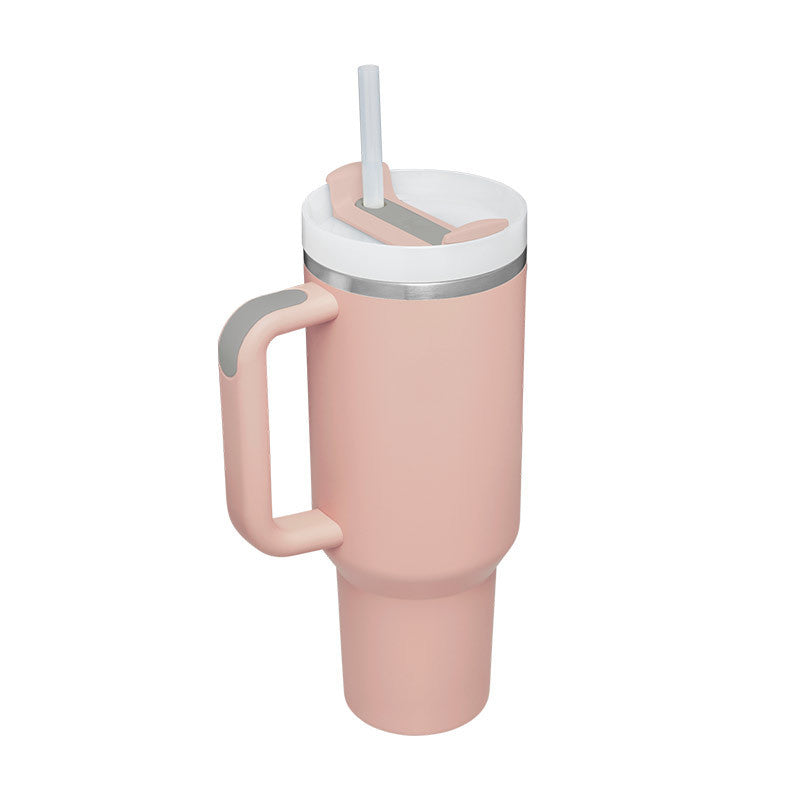 40 Oz Tumbler met handvat, rietje, geïsoleerd, roestvrij staal, morsbestendig, vacuüm koffiebeker, beker met deksel, taps toelopende mok, cadeaus voor Valentijnsliefhebbers, geschikt voor in de auto, sportschool, kantoor, reizen Ritchy's Shop