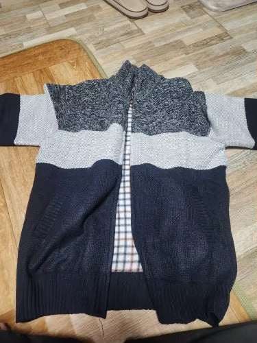 NNEOBA Mens Fleece Zipper Cardigan Winter Jacket Sweater NNEOBA