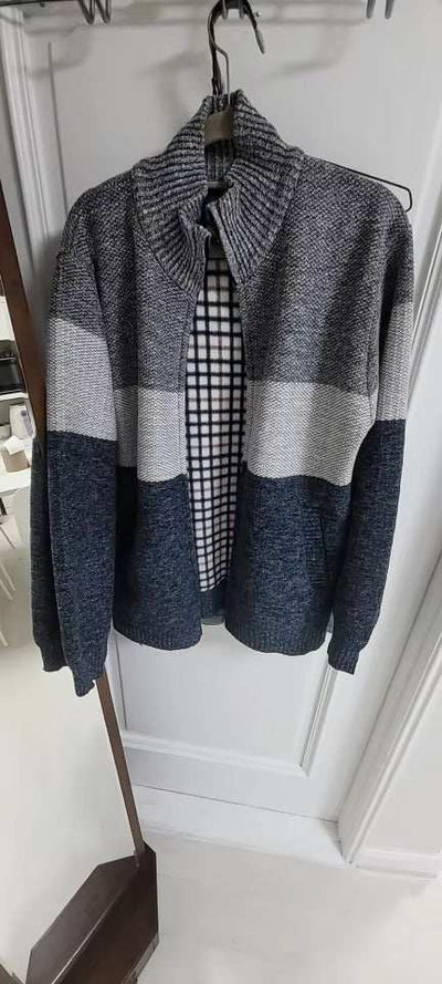 NNEOBA Mens Fleece Zipper Cardigan Winter Jacket Sweater NNEOBA