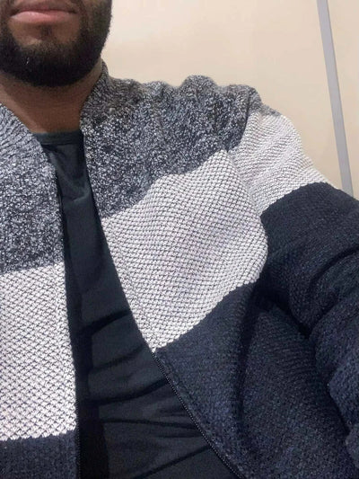 NNEOBA Mens Fleece Zipper Cardigan Winter Jacket Sweater NNEOBA