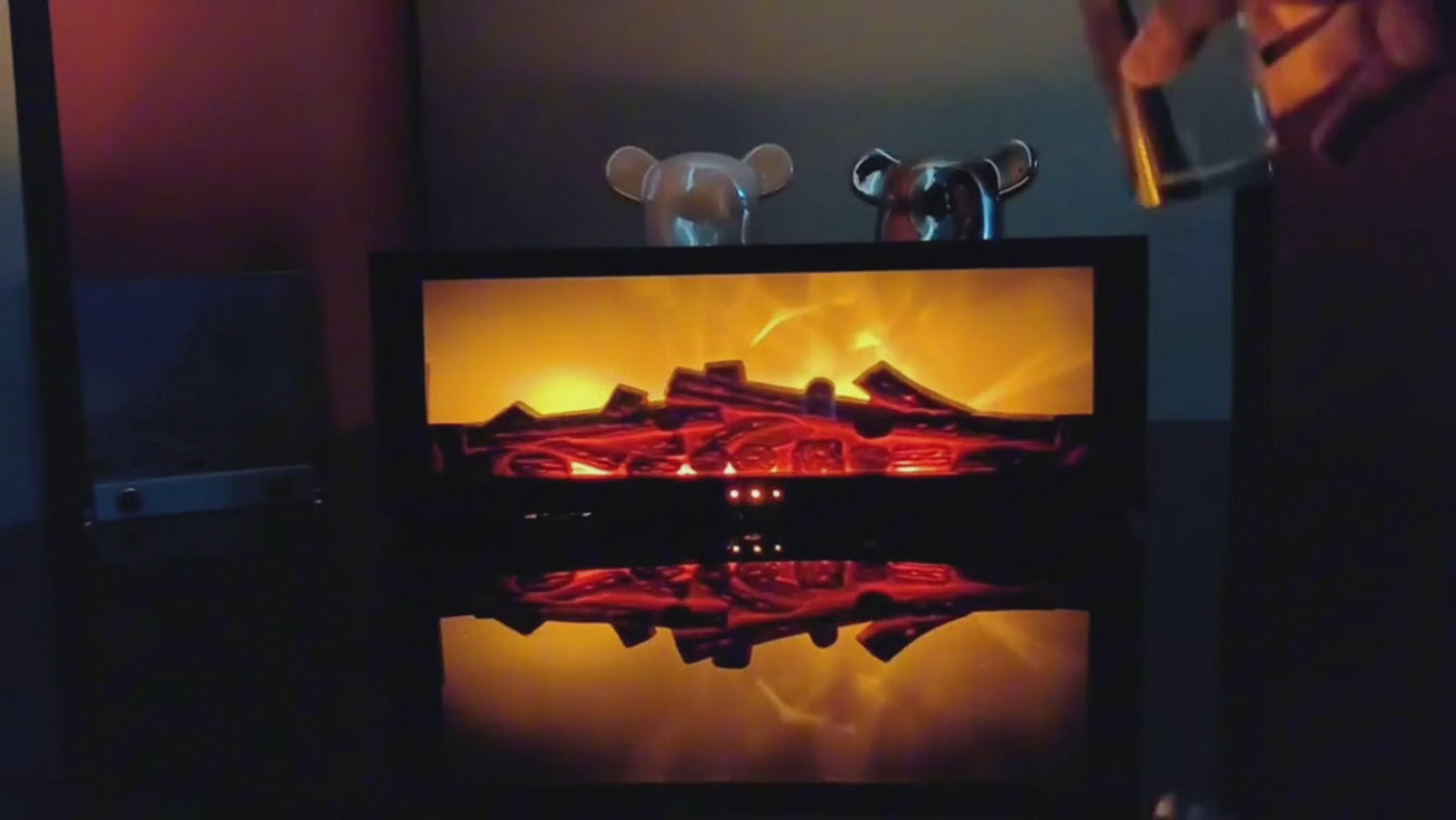 New Flame Aromatherapy Machine Colorful Essential Oil Diffuser Home Large Fog Volume Flame Humidifier 3D Flame Fireplace Machine